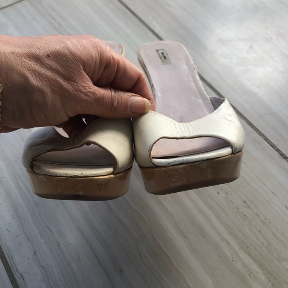 Miu Miu wood base open toe mule - Picture 5 of 6